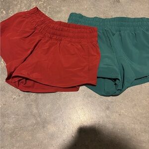 Women's Aerie Red and Green Shorts